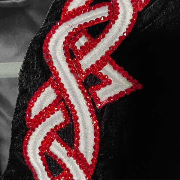 Eire Designs by Gavin black velvet embellished waistcoat / vest - Picture 2 of 9